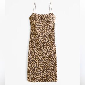The A&F Julia Slip Midi Dress Leopard Print M